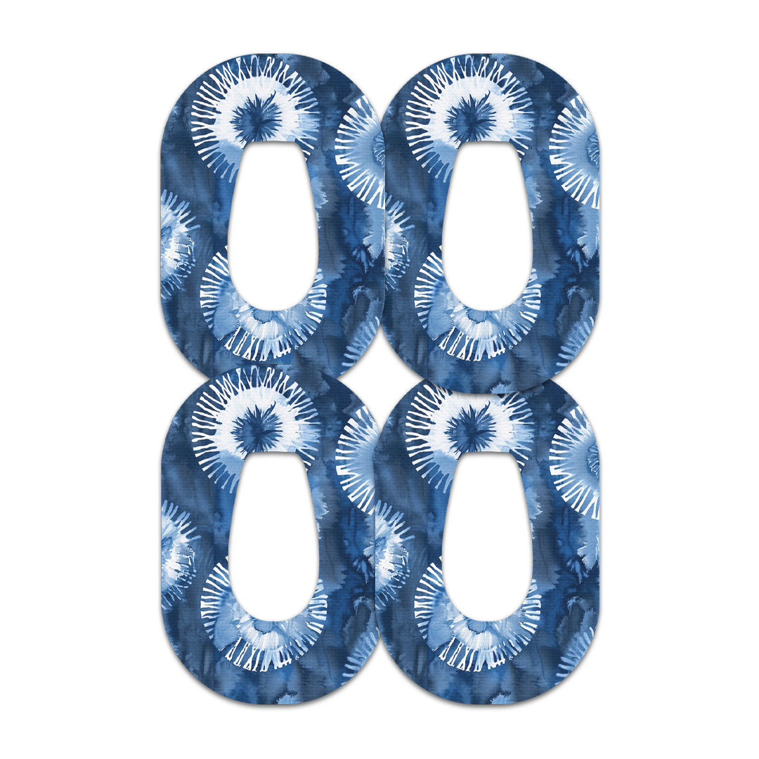 Monochrome Blue Tie Dye Dexcom G6 Patch Tape - Pump Peelz Monochrome Blue Tie Dye Dexcom G6 Patch Tape - Pump Peelz
