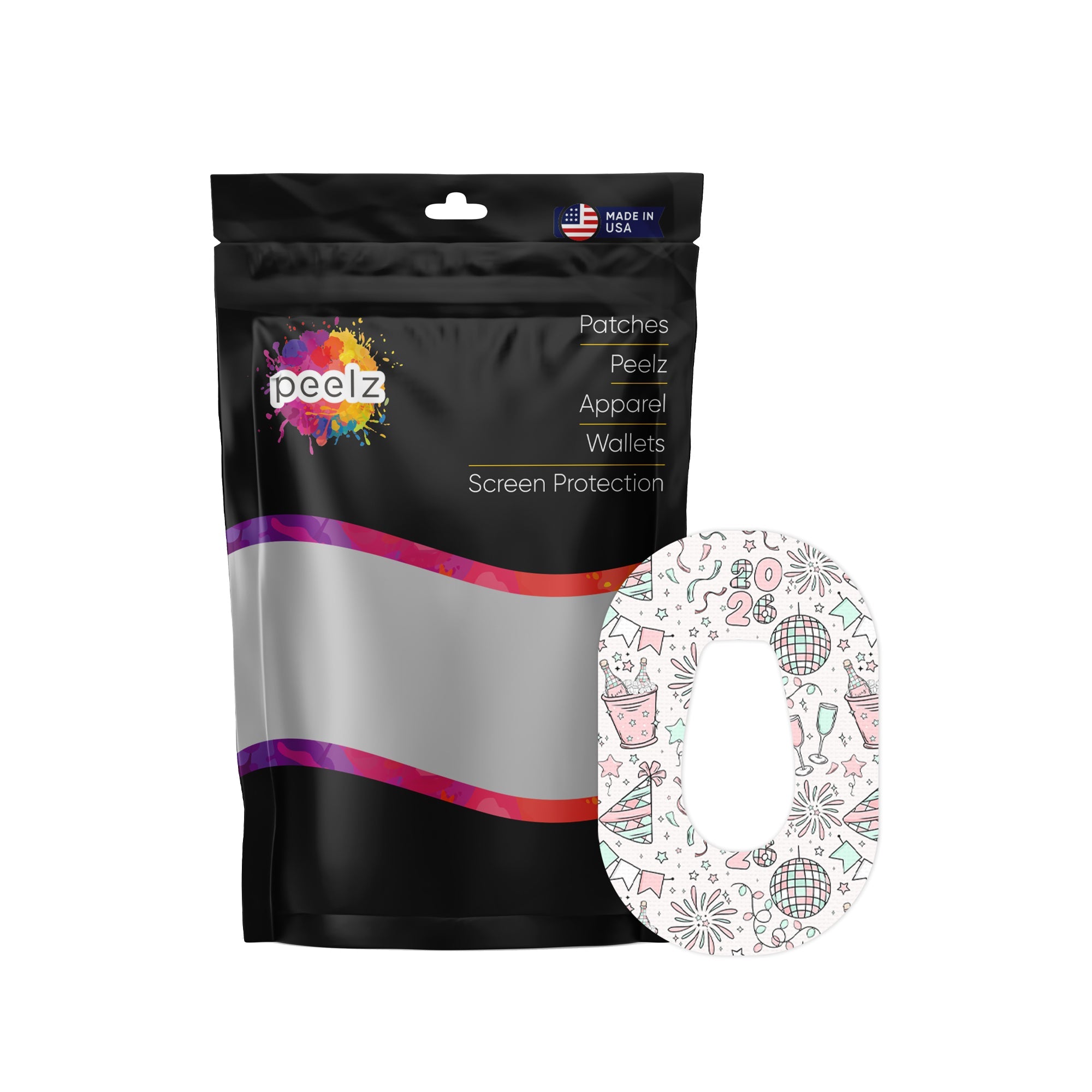 Cheers to '26 Dexcom G6 Patch Tape - Pump Peelz Cheers to '26 Dexcom G6 Patch Tape - Pump Peelz