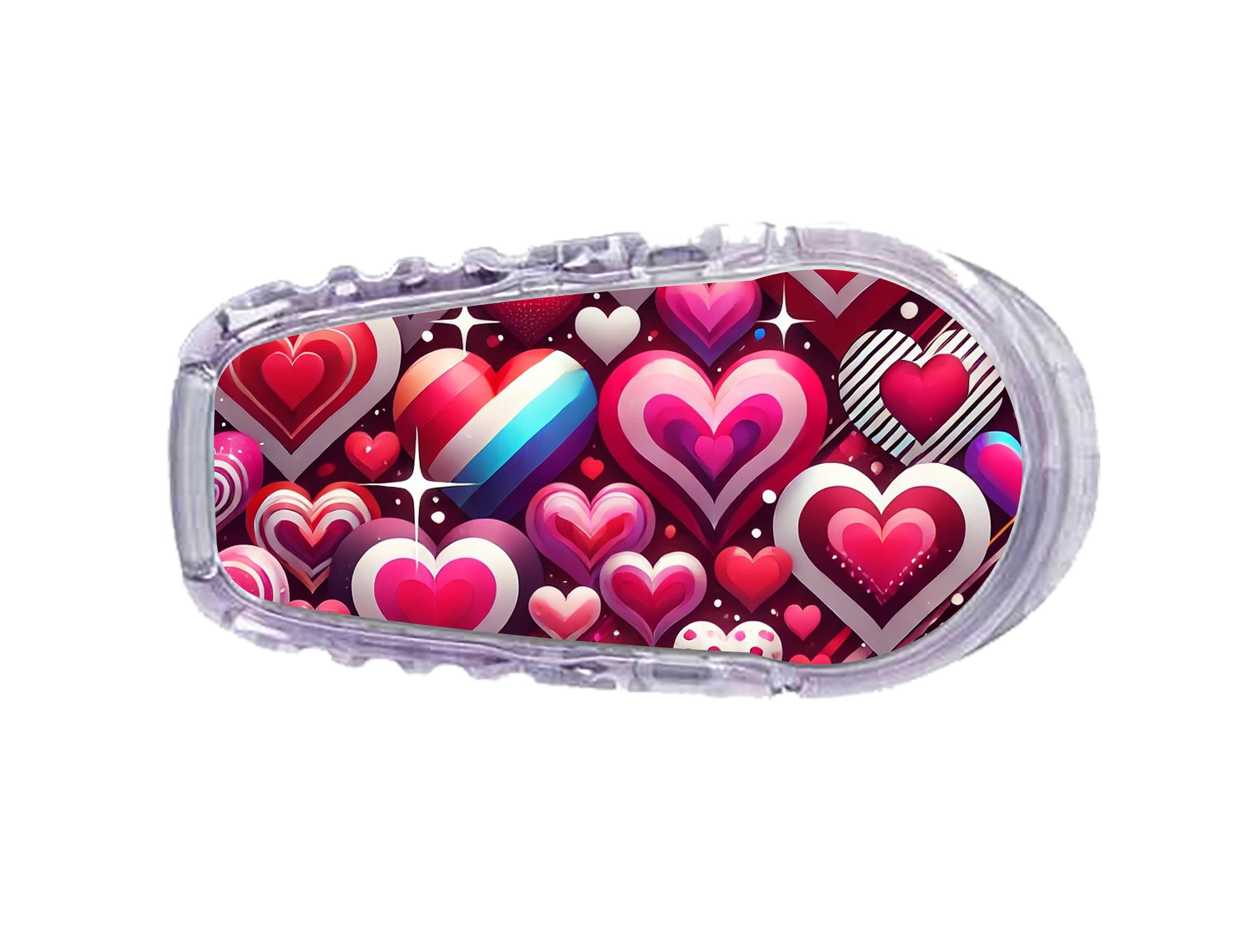 Sparkly Hearts Dexcom G6 Transmitter Sticker Sparkly Hearts Dexcom G6 Transmitter Sticker