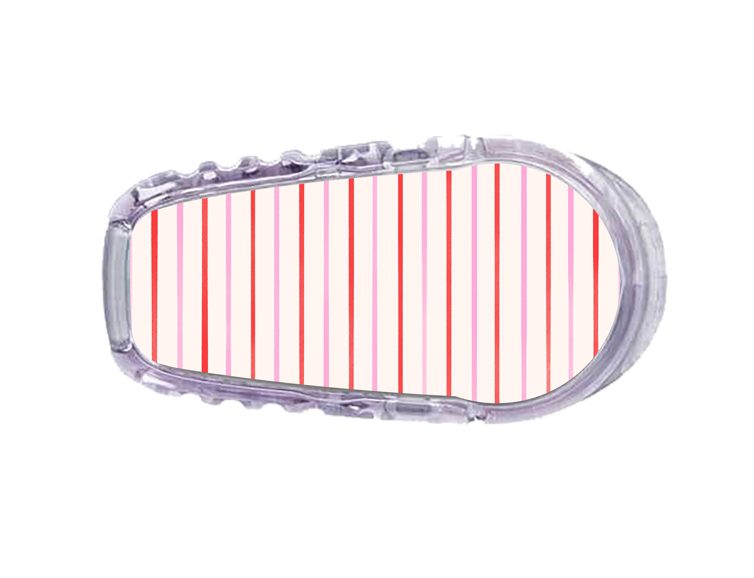 Peppermint Stripes Dexcom G6 Transmitter Sticker - Pump Peelz Peppermint Stripes Dexcom G6 Transmitter Sticker - Pump Peelz