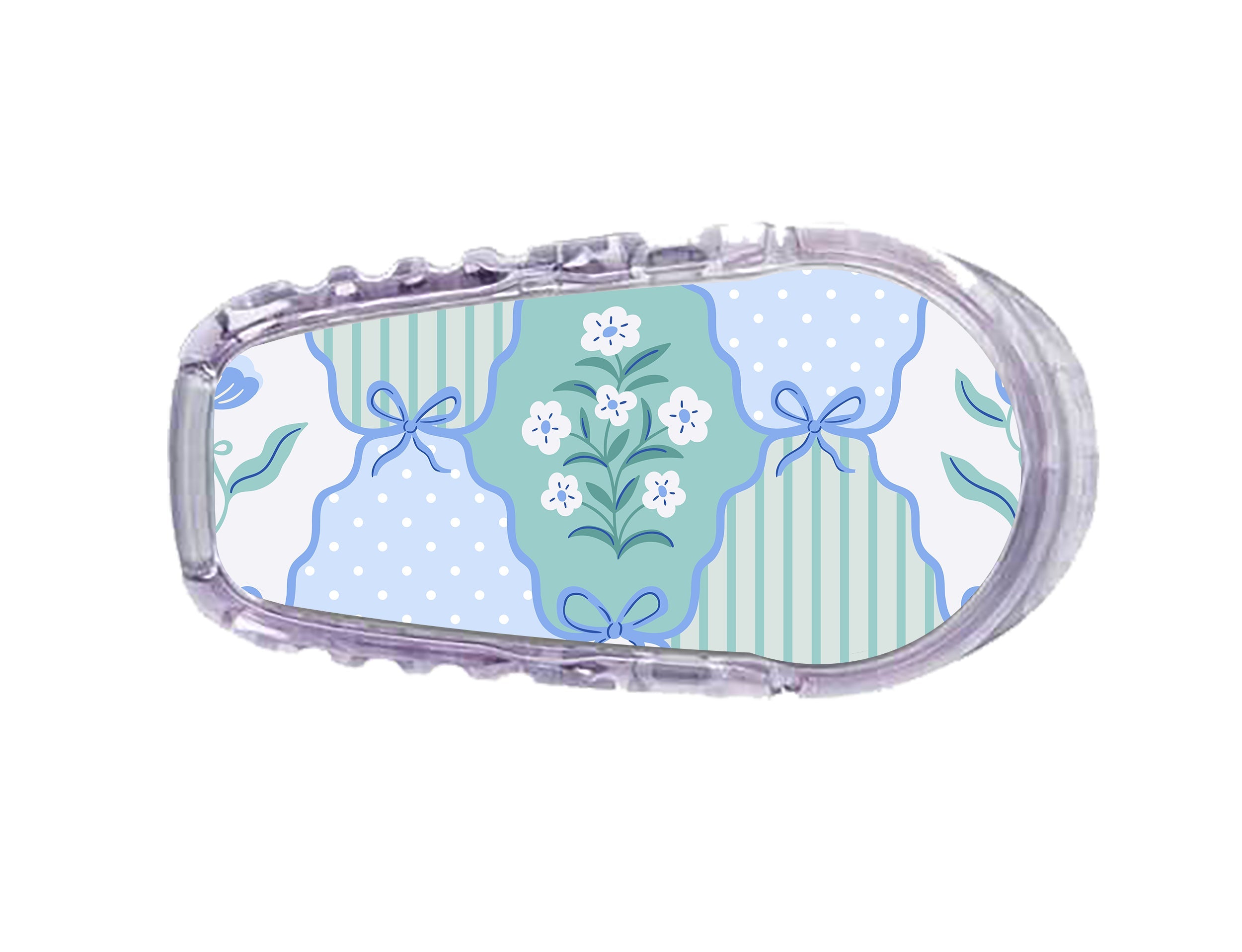 Cottage Bows Dexcom G6 Transmitter Sticker - Pump Peelz Cottage Bows Dexcom G6 Transmitter Sticker - Pump Peelz