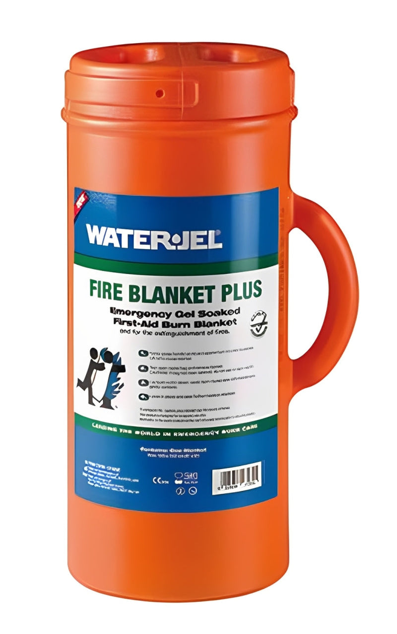 Water Jel First Responder Fire Blanket (Fire Blanket Plus) in orange canister - 6" x 5" (4 Blankets/Case) Water Jel First Responder Fire Blanket (Fire Blanket Plus) in orange canister - 6" x 5" (4 Blankets/Case)
