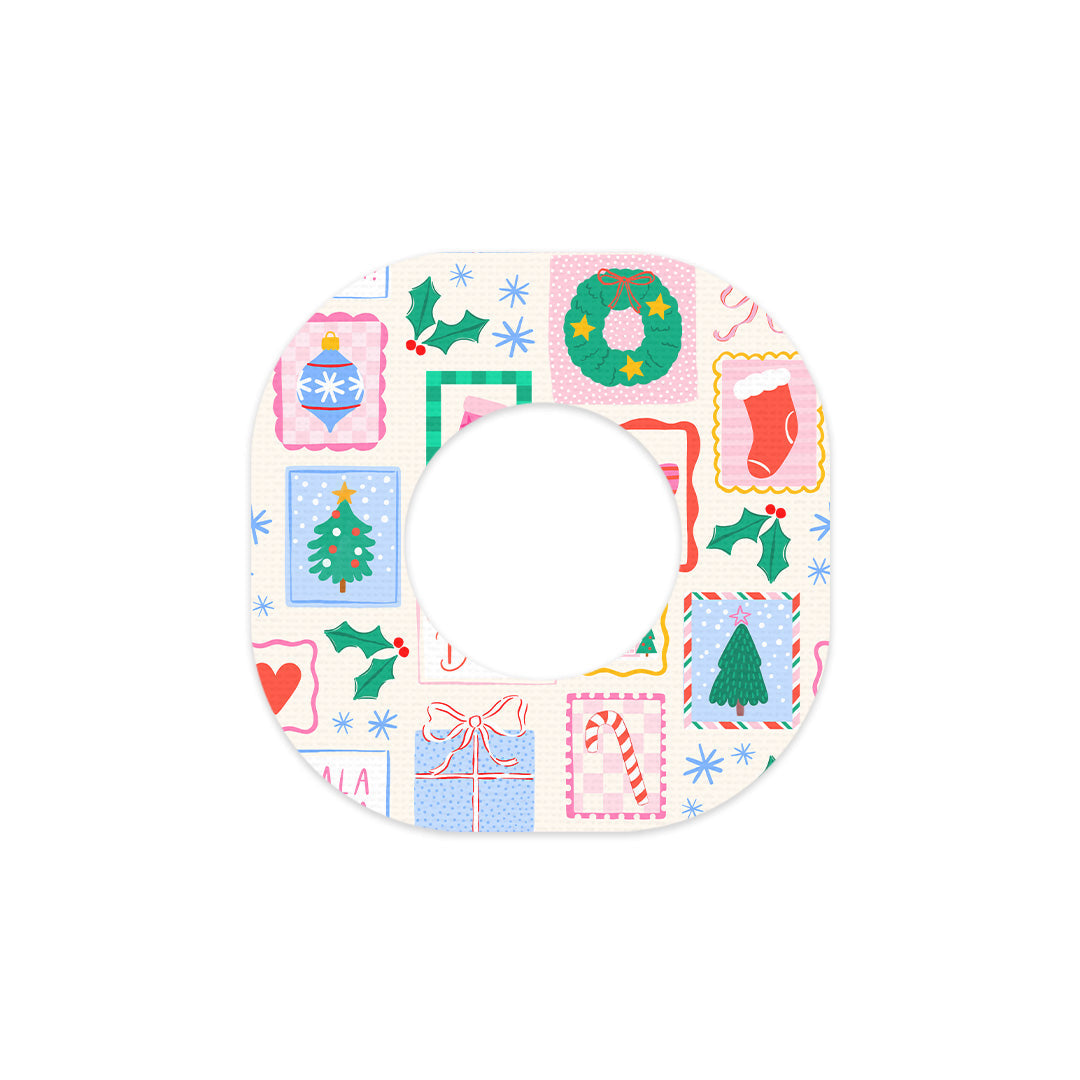 Holiday Greetings Dexcom G7 and Stelo Patch Tape - Pump Peelz Holiday Greetings Dexcom G7 and Stelo Patch Tape - Pump Peelz