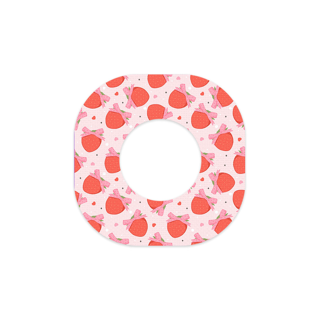 Strawberry Kisses Dexcom G7 and Stelo Patch Tape - Pump Peelz Strawberry Kisses Dexcom G7 and Stelo Patch Tape - Pump Peelz