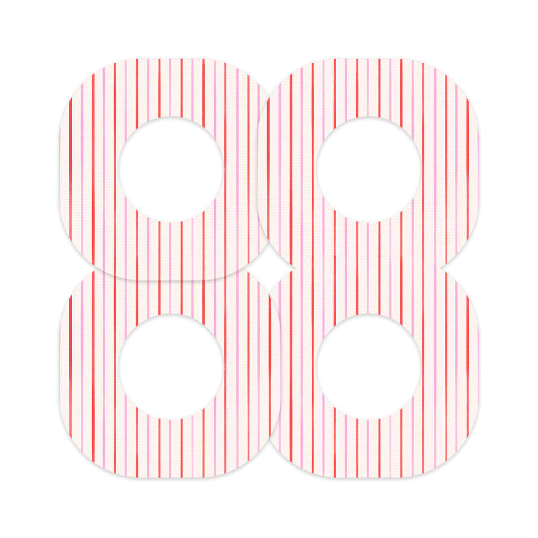 Peppermint Stripes Dexcom G7 and Stelo Patch Tape - Pump Peelz Peppermint Stripes Dexcom G7 and Stelo Patch Tape - Pump Peelz