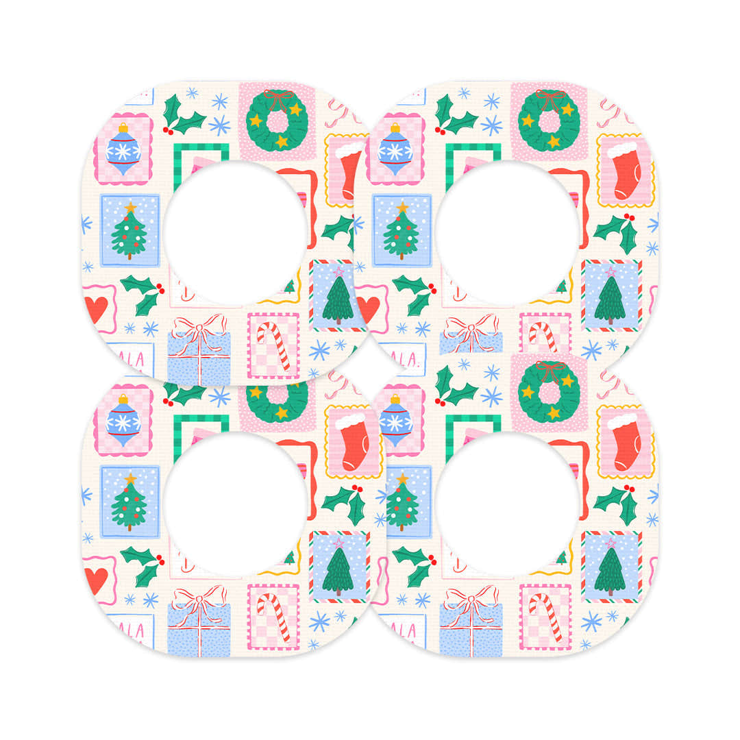 Holiday Greetings Dexcom G7 and Stelo Patch Tape - Pump Peelz Holiday Greetings Dexcom G7 and Stelo Patch Tape - Pump Peelz