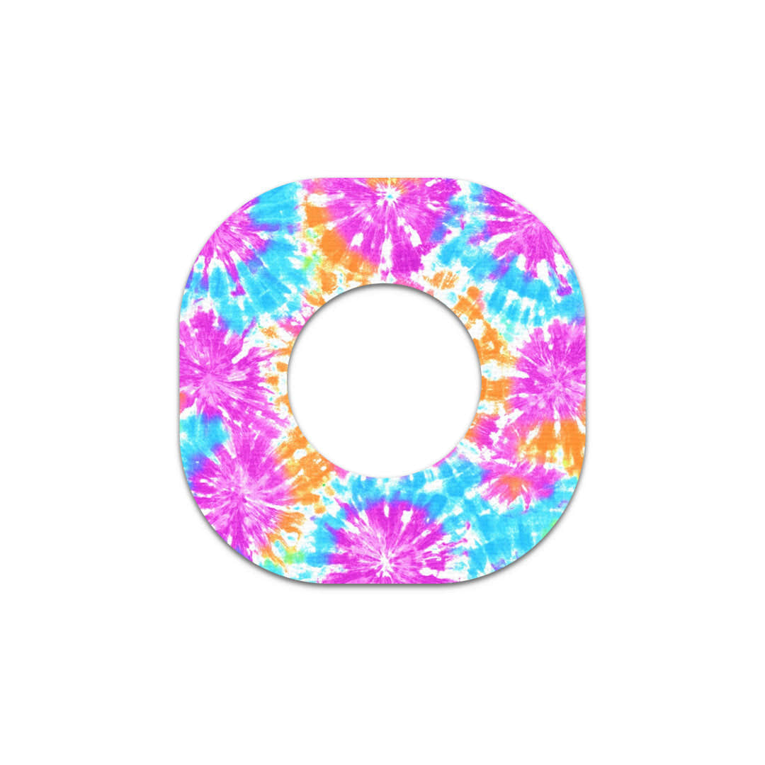 Neon Tie Dye Dexcom G7 and Stelo Patch Tape - Pump Peelz Neon Tie Dye Dexcom G7 and Stelo Patch Tape - Pump Peelz