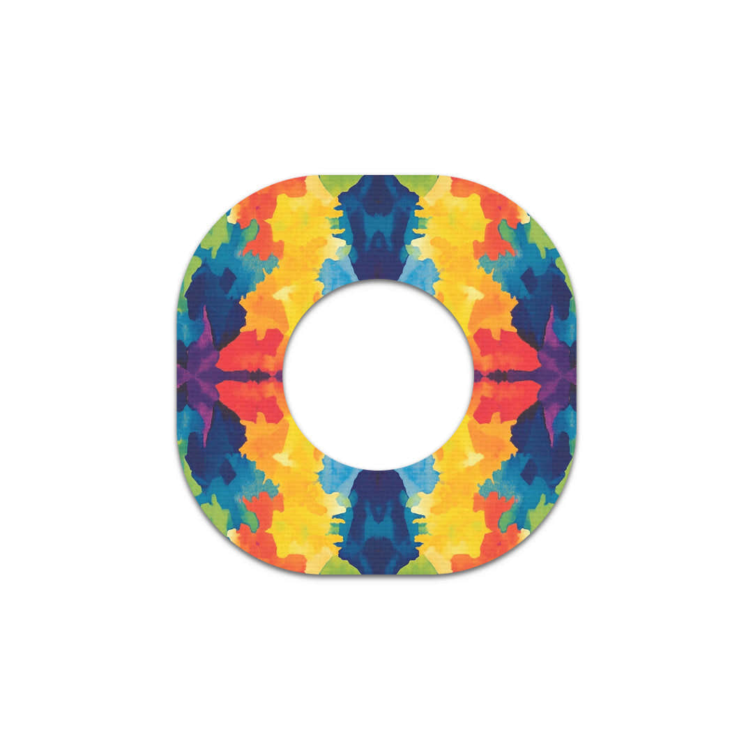 Bright Tie Dye Dexcom G7 and Stelo Patch Tape - Pump Peelz Bright Tie Dye Dexcom G7 and Stelo Patch Tape - Pump Peelz