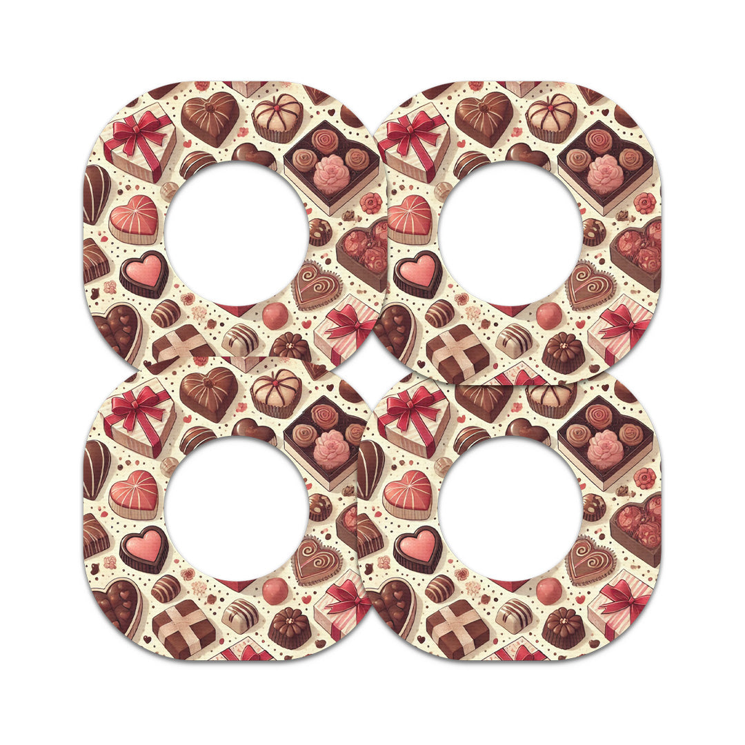 Chocolate Love Dexcom G7 and Stelo Patch Tape - Pump Peelz Chocolate Love Dexcom G7 and Stelo Patch Tape - Pump Peelz