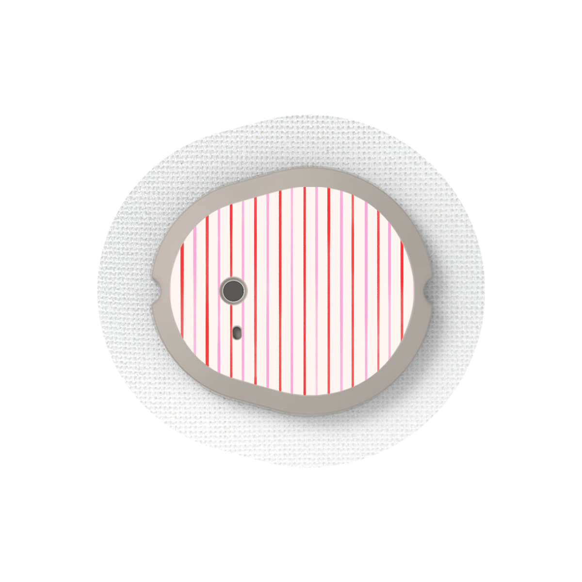 Peppermint Stripes Dexcom G7 and Stelo Transmitter Sticker - Pump Peelz Peppermint Stripes Dexcom G7 and Stelo Transmitter Sticker - Pump Peelz