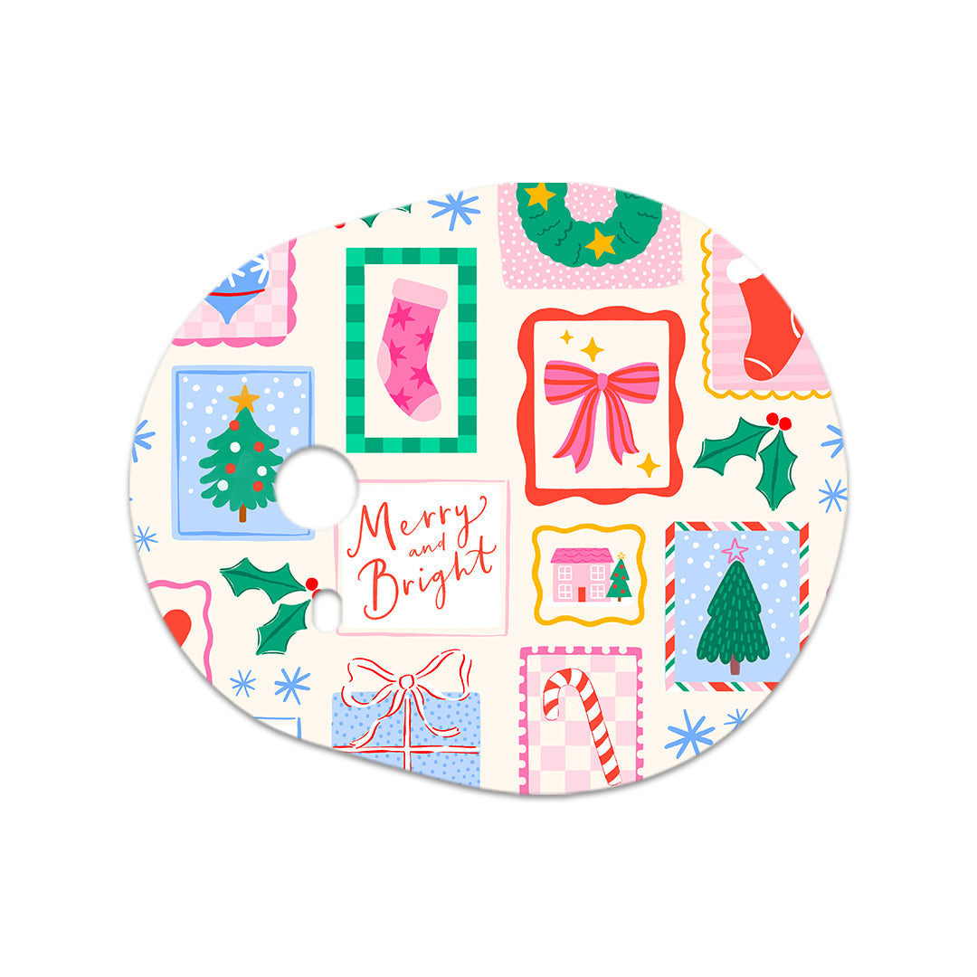 Holiday Greetings Dexcom G7 and Stelo Transmitter Sticker - Pump Peelz Holiday Greetings Dexcom G7 and Stelo Transmitter Sticker - Pump Peelz