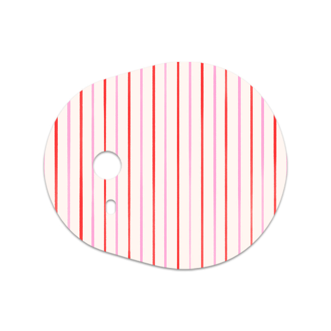 Peppermint Stripes Dexcom G7 and Stelo Transmitter Sticker - Pump Peelz Peppermint Stripes Dexcom G7 and Stelo Transmitter Sticker - Pump Peelz