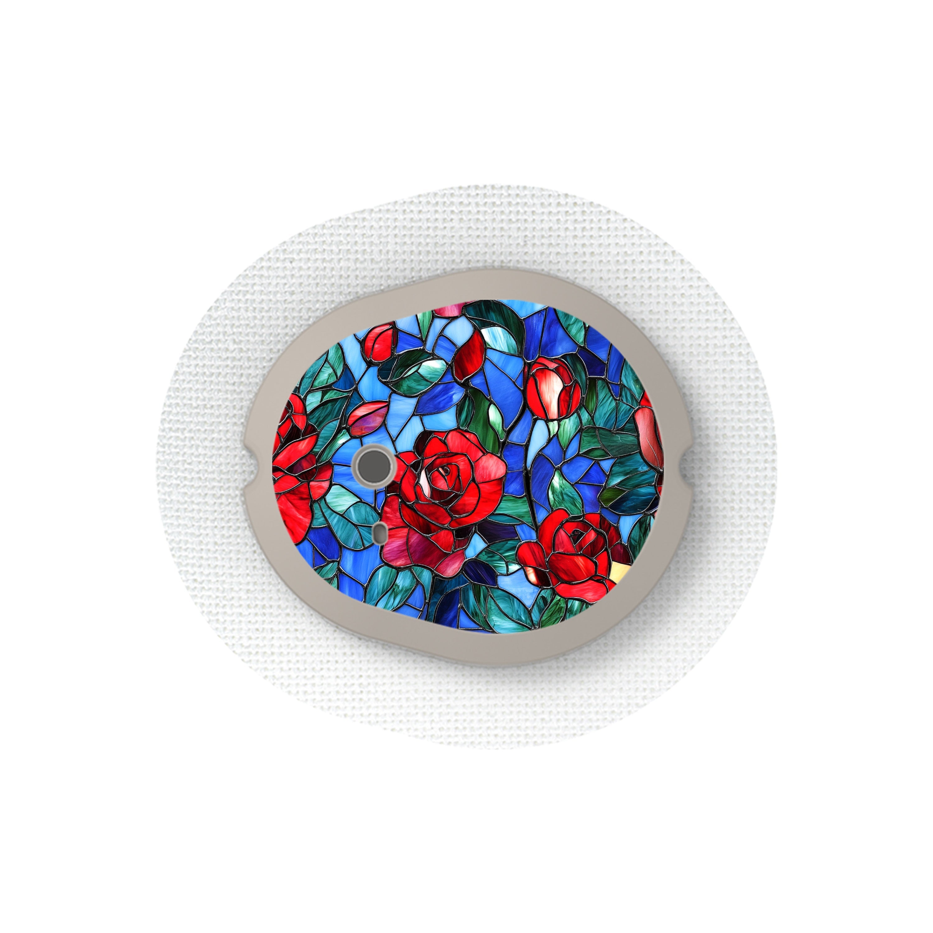 Crimson Blooms Sticker Designed for the DEXCOM G7 and Stelo Transmitter Crimson Blooms Sticker Designed for the DEXCOM G7 and Stelo Transmitter