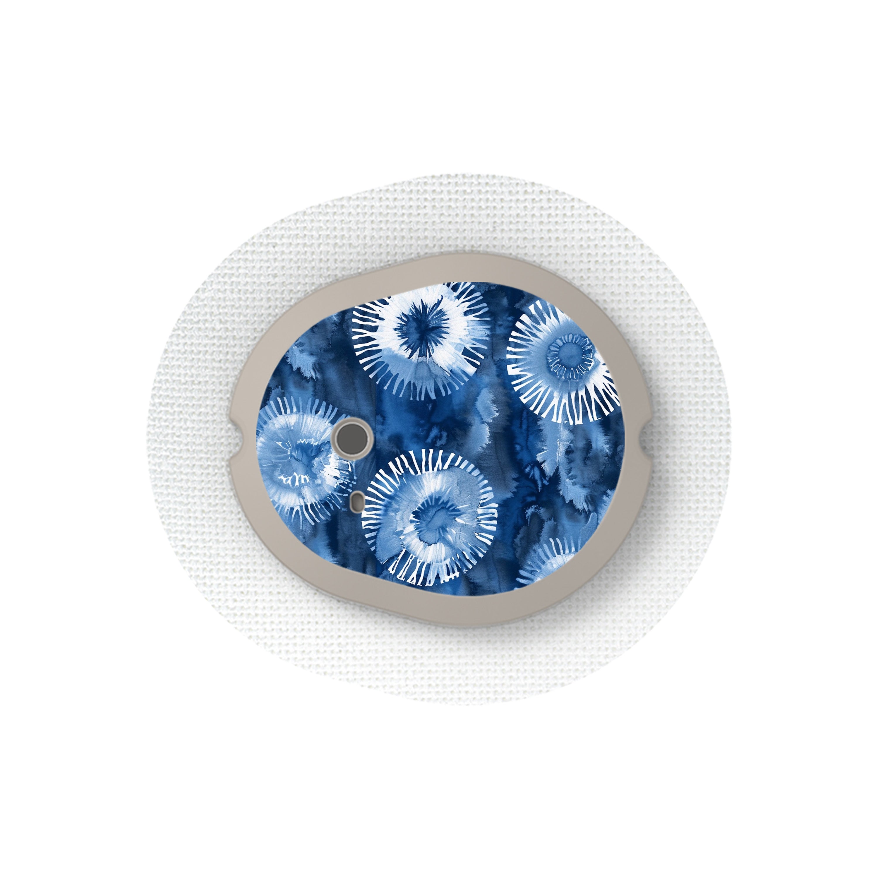 Monochrome Blue Tie Dye Sticker Designed for the DEXCOM G7 and Stelo Transmitter Monochrome Blue Tie Dye Sticker Designed for the DEXCOM G7 and Stelo Transmitter