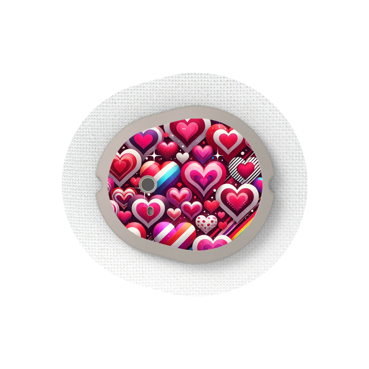 Sparkly Hearts Sticker Designed for the DEXCOM G7 and Stelo Transmitter Sparkly Hearts Sticker Designed for the DEXCOM G7 and Stelo Transmitter