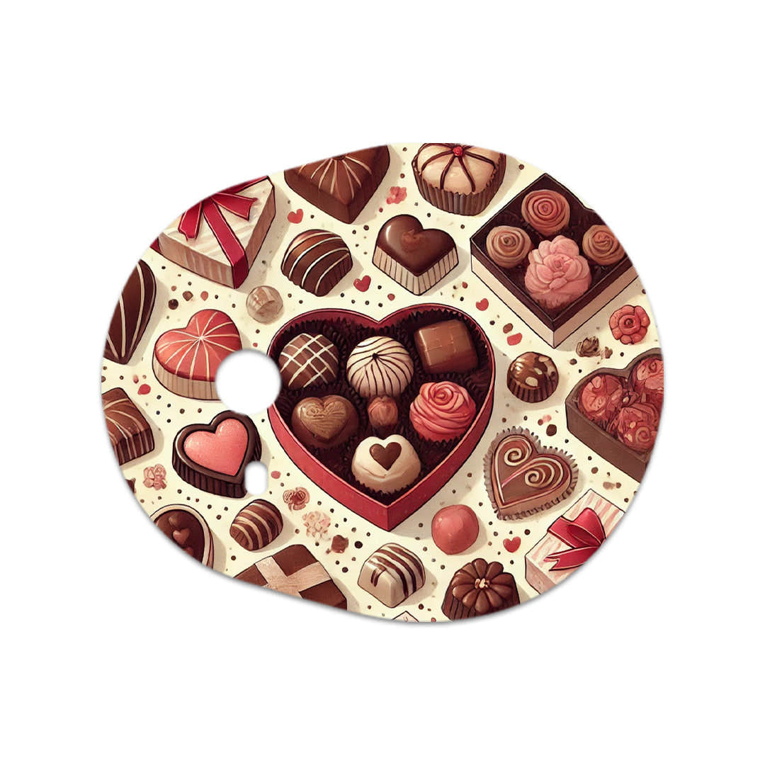 Chocolate Love Sticker Designed for the DEXCOM G7 and Stelo Transmitter Chocolate Love Sticker Designed for the DEXCOM G7 and Stelo Transmitter