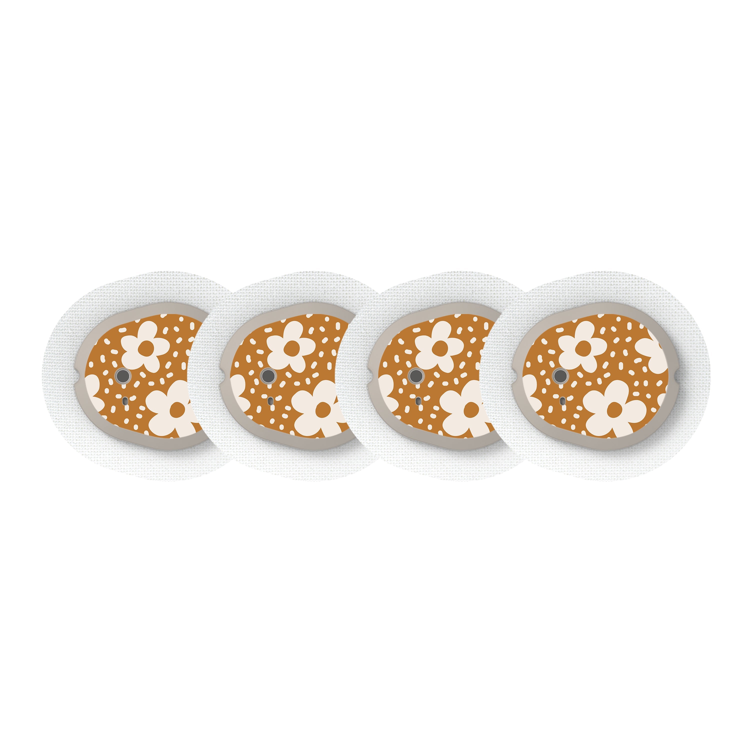 Caramel Daisies Dexcom G7 and Stelo Transmitter Sticker - Pump Peelz Caramel Daisies Dexcom G7 and Stelo Transmitter Sticker - Pump Peelz