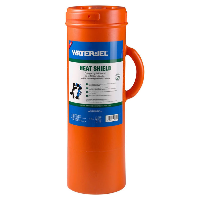 Water Jel First Responder Fire Blanket (Heat Shield) in orange canister - 8" x 6" (4 Blankets/Case) Water Jel First Responder Fire Blanket (Heat Shield) in orange canister - 8" x 6" (4 Blankets/Case)