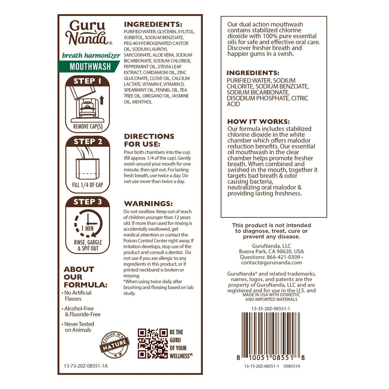 Dual Barrel Breath Harmonizer Mouthwash, Wild Mint Dual Barrel Breath Harmonizer Mouthwash, Wild Mint