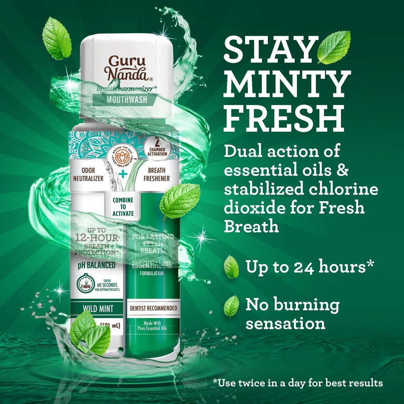 Dual Barrel Breath Harmonizer Mouthwash, Wild Mint Dual Barrel Breath Harmonizer Mouthwash, Wild Mint