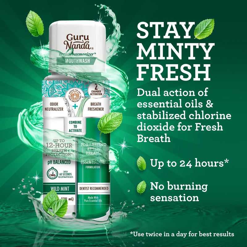 Dual Barrel Breath Harmonizer Mouthwash, Wild Mint Dual Barrel Breath Harmonizer Mouthwash, Wild Mint