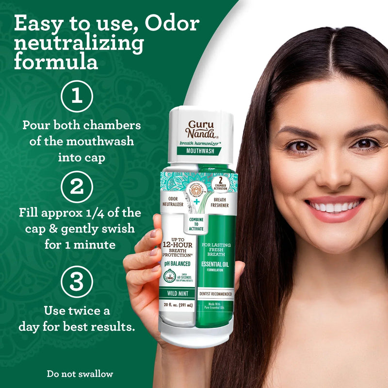 Dual Barrel Breath Harmonizer Mouthwash, Wild Mint Dual Barrel Breath Harmonizer Mouthwash, Wild Mint