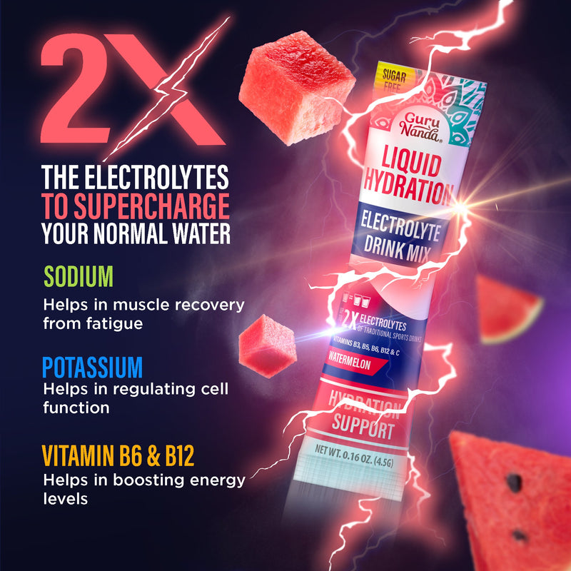 Liquid Hydration Electrolyte Drink Mix, Watermelon - 48 Count Liquid Hydration Electrolyte Drink Mix, Watermelon - 48 Count