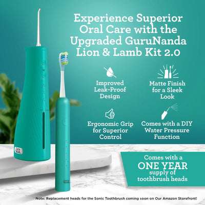 Lion & Lamb 2.0 Portable Sonic Toothbrush & Water Flosser Lion & Lamb 2.0 Portable Sonic Toothbrush & Water Flosser