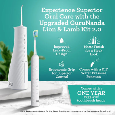 Lion & Lamb 2.0 Portable Sonic Toothbrush & Water Flosser Lion & Lamb 2.0 Portable Sonic Toothbrush & Water Flosser