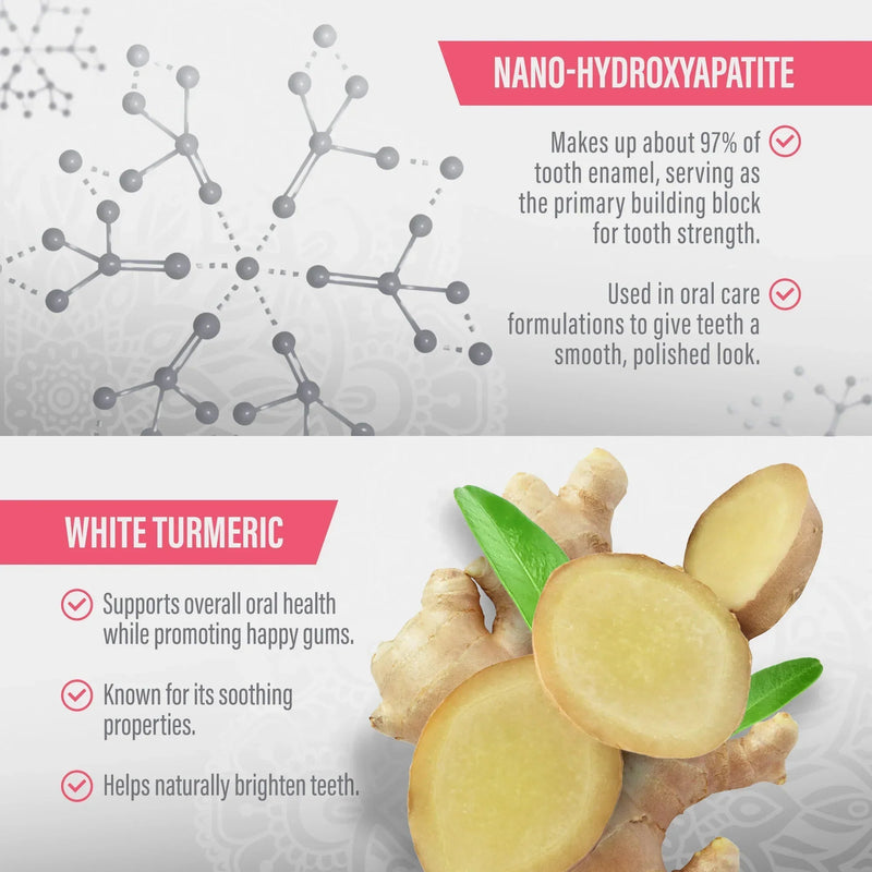 Nano-Hydroxyapatite & White Turmeric Sensitive Toothpaste – 4.2 oz – 4 Pack Nano-Hydroxyapatite & White Turmeric Sensitive Toothpaste – 4.2 oz – 4 Pack
