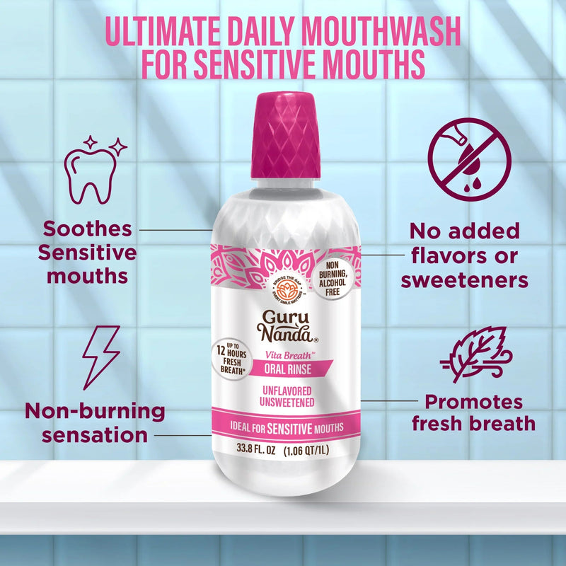 Unflavored & Unsweetened Fresh Breath Oral Rinse – 1L Unflavored & Unsweetened Fresh Breath Oral Rinse – 1L