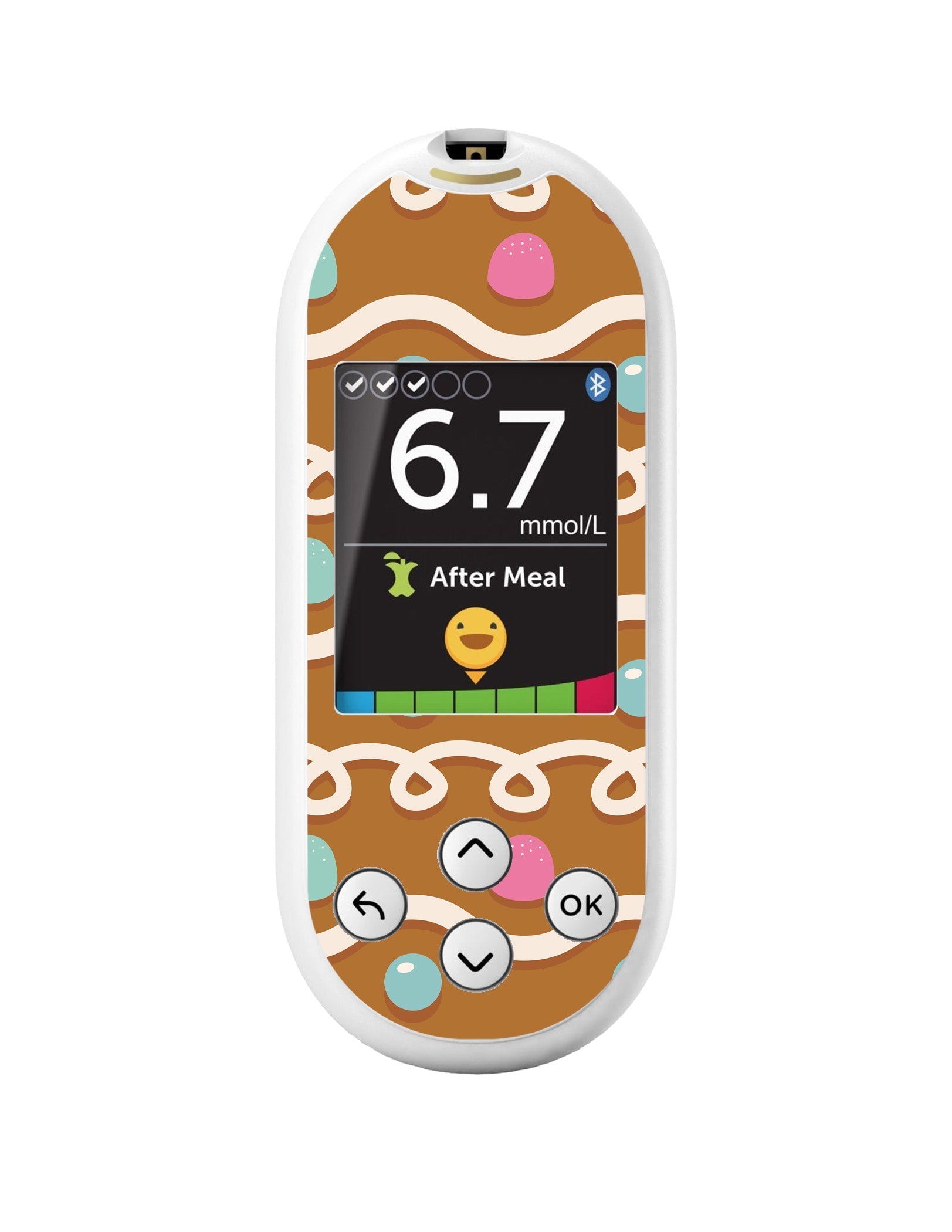 Gingerbread Sticker for OneTouch Verio Reflect Glucometer Gingerbread Sticker for OneTouch Verio Reflect Glucometer