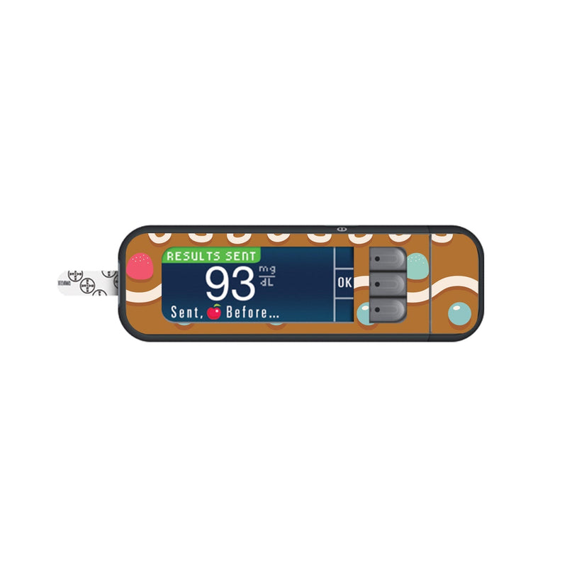 Gingerbread Sticker for Bayer Contour Next Glucometer Gingerbread Sticker for Bayer Contour Next Glucometer