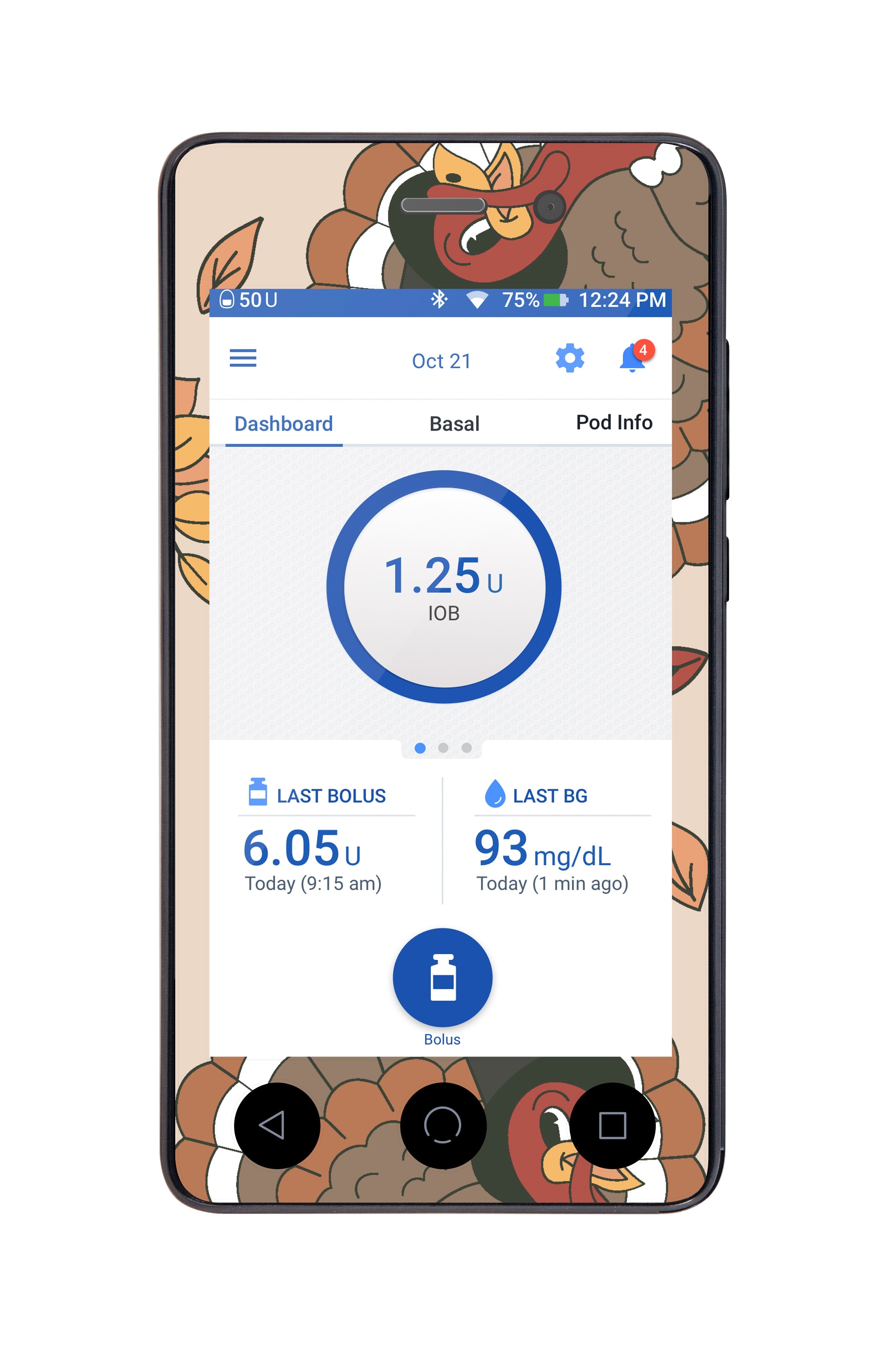 Gobble Gobble Sticker for Omnipod DASH® PDM – Pump Peelz Gobble Gobble Sticker for Omnipod DASH® PDM – Pump Peelz