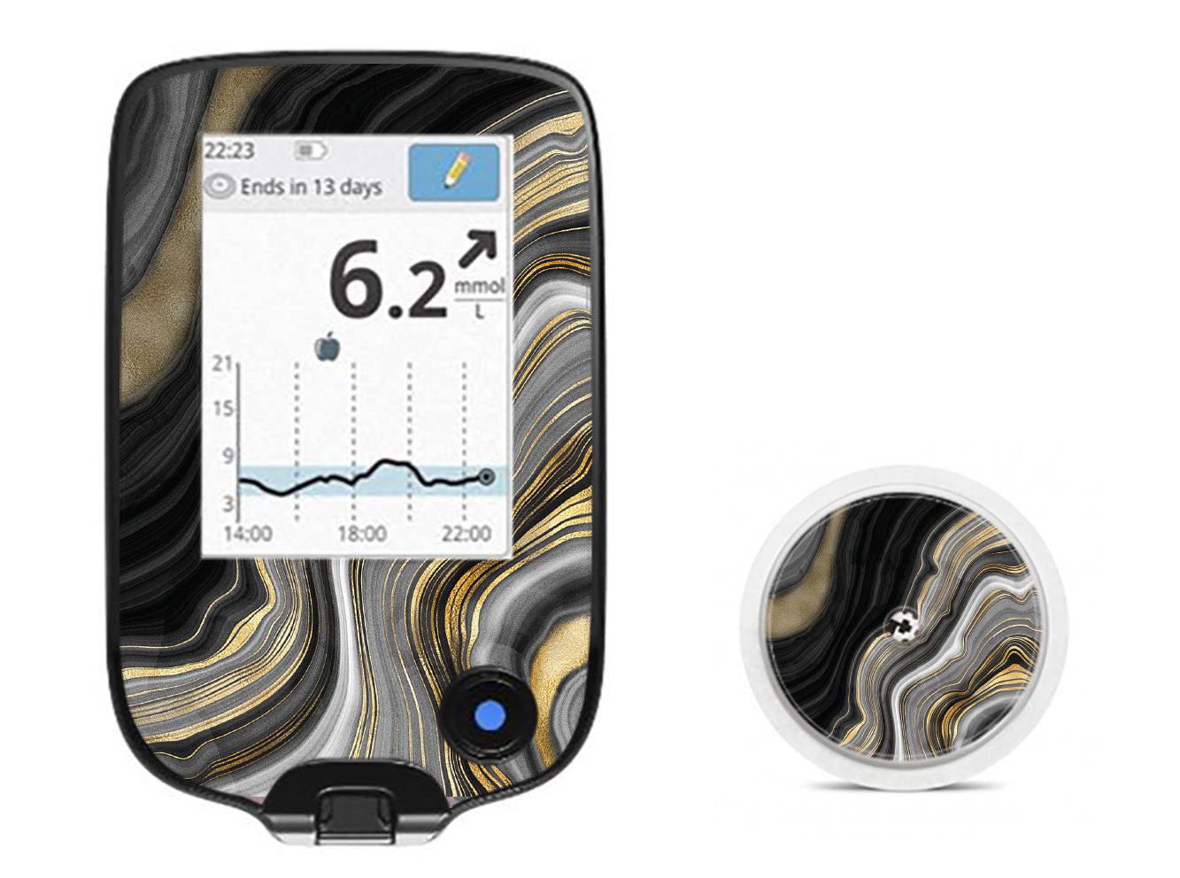 Gold Marble for Freestyle Libre 2 Gold Marble for Freestyle Libre 2