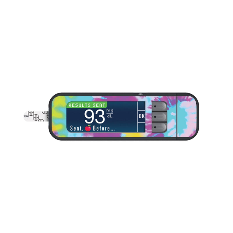 Groovy Tie-Dye Sticker for Bayer Contour Next Glucometer Groovy Tie-Dye Sticker for Bayer Contour Next Glucometer