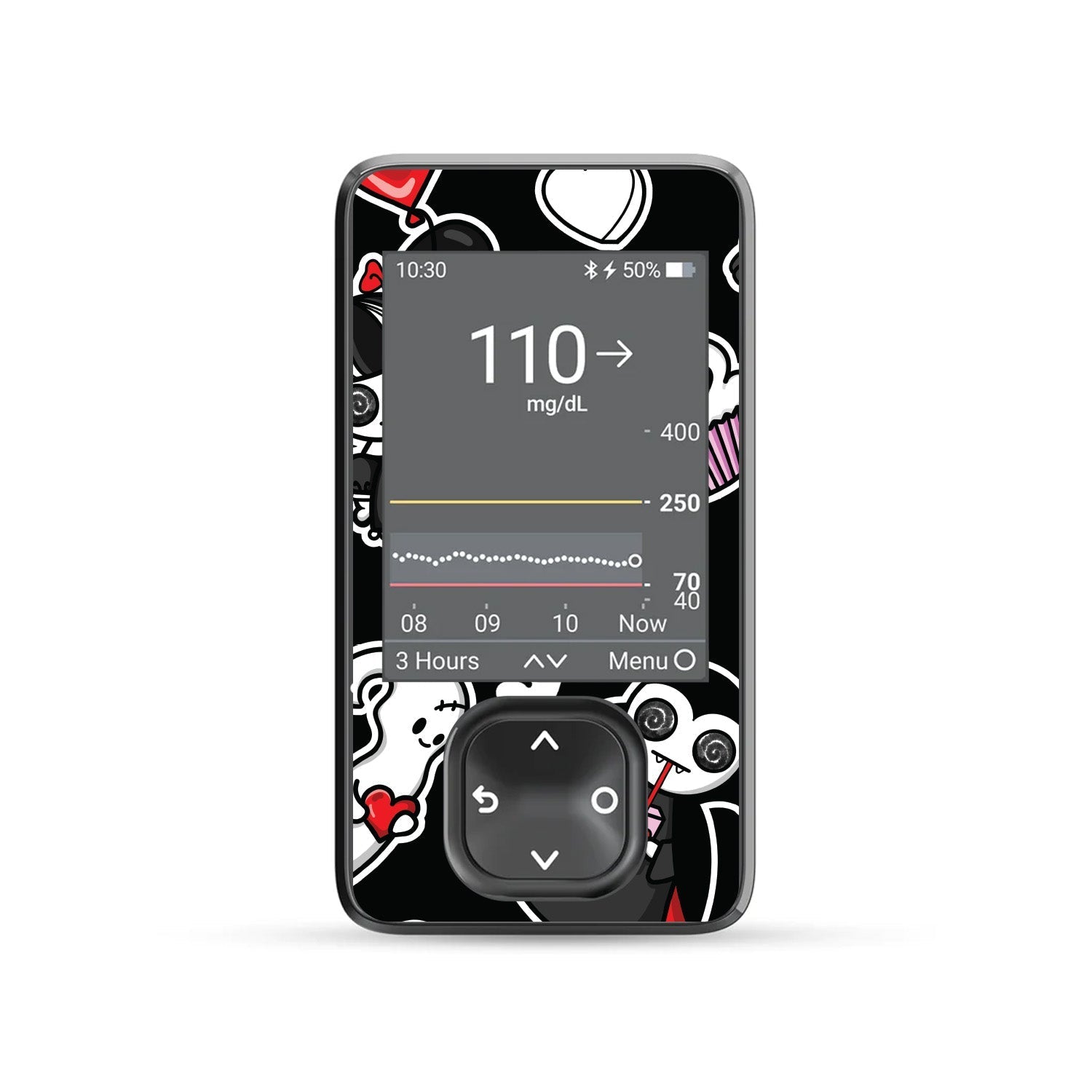 Halloween Valentine DEXCOM G7 and Stelo and G6 Touchscreen Receiver Sticker Halloween Valentine DEXCOM G7 and Stelo and G6 Touchscreen Receiver Sticker
