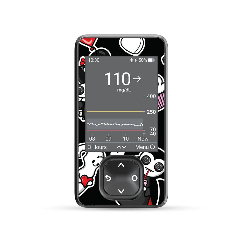 Halloween Valentine DEXCOM G7 and Stelo and G6 Touchscreen Receiver Sticker Halloween Valentine DEXCOM G7 and Stelo and G6 Touchscreen Receiver Sticker