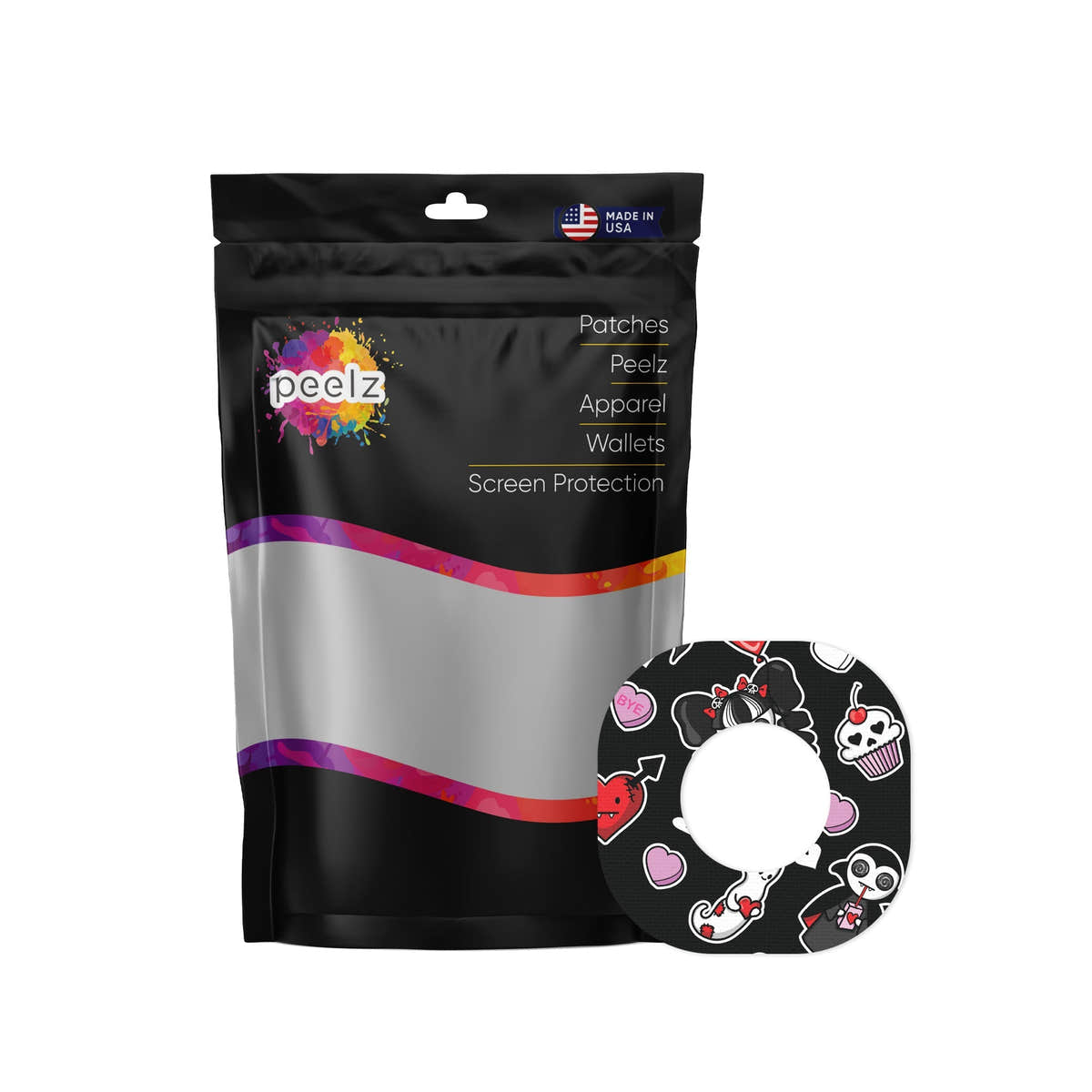 Halloween Valentine Dexcom G7 and Stelo Patch Tape - Pump Peelz Halloween Valentine Dexcom G7 and Stelo Patch Tape - Pump Peelz