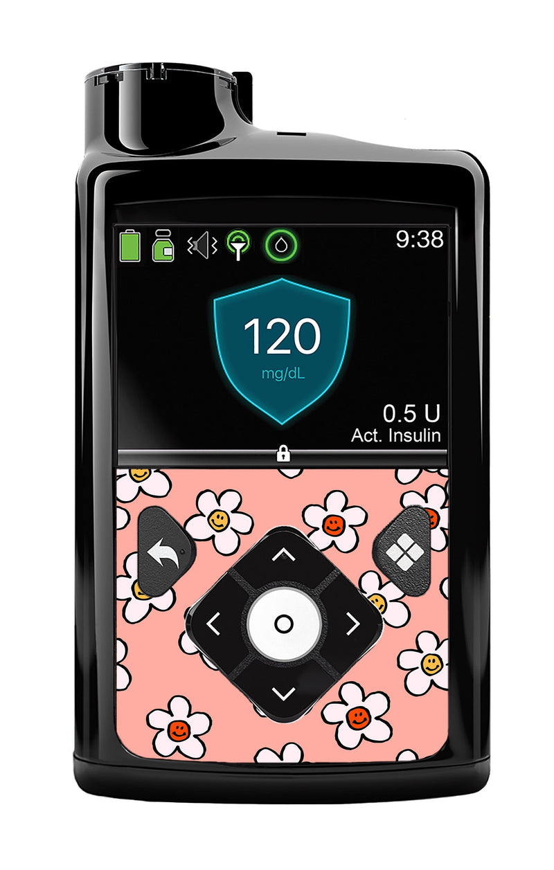 Happy Flowers Sticker for Medtronic MiniMed 770G & 780G Happy Flowers Sticker for Medtronic MiniMed 770G & 780G