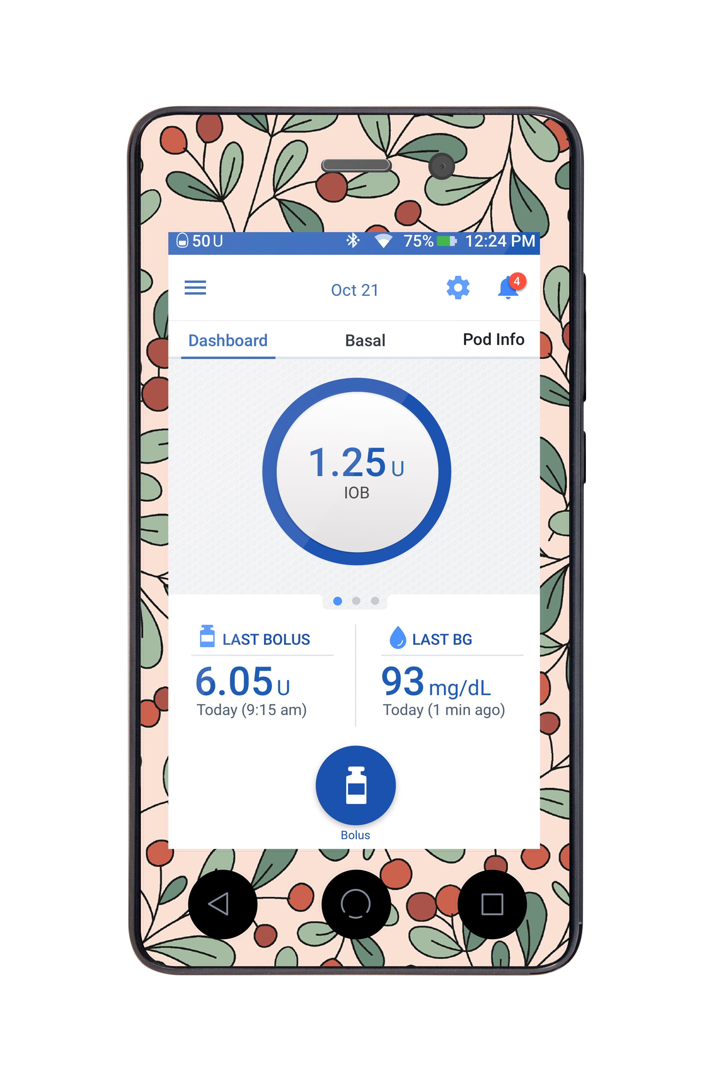 Holly Berries Sticker for Omnipod DASH® PDM – Pump Peelz Holly Berries Sticker for Omnipod DASH® PDM – Pump Peelz