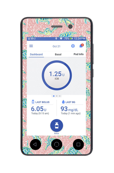 Honu Sticker for Omnipod DASH® PDM – Pump Peelz Honu Sticker for Omnipod DASH® PDM – Pump Peelz