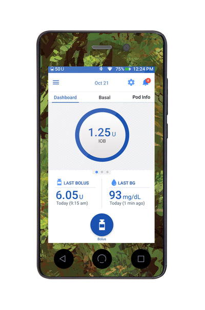 Hunting Camo Sticker for Omnipod DASH® PDM – Pump Peelz Hunting Camo Sticker for Omnipod DASH® PDM – Pump Peelz