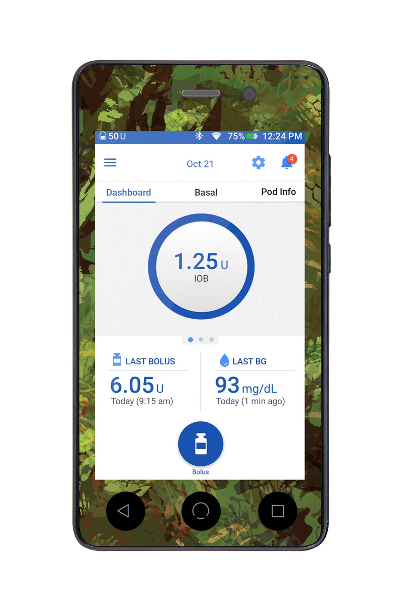 Hunting Camo Sticker for Omnipod DASH® PDM – Pump Peelz Hunting Camo Sticker for Omnipod DASH® PDM – Pump Peelz