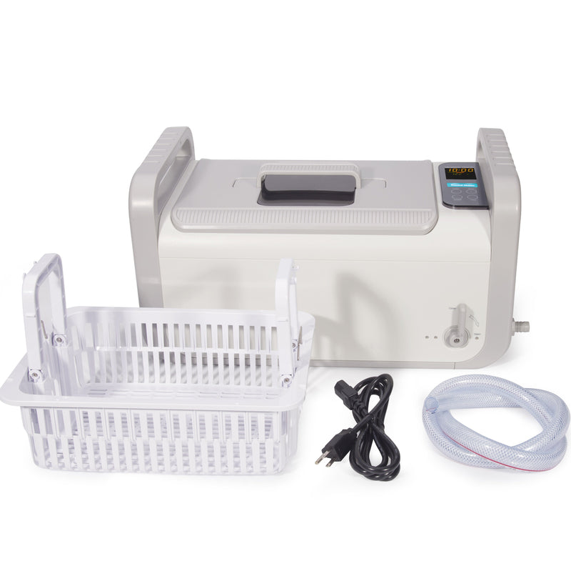 7.5L or 2 Gallons Ultrasonic Cleaner with Heater, Timer & Plastic Basket DENTAL MATES TPC DENTSPLY SIRONA 7.5L or 2 Gallons Ultrasonic Cleaner with Heater, Timer & Plastic Basket DENTAL MATES TPC DENTSPLY SIRONA