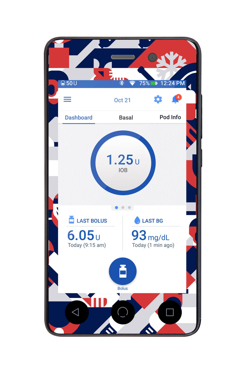Ice Hockey Sticker for Omnipod DASH® PDM – Pump Peelz Ice Hockey Sticker for Omnipod DASH® PDM – Pump Peelz