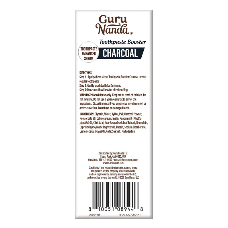 Charcoal Toothpaste Booster with 5% Charcoal Powder – 1 fl oz Charcoal Toothpaste Booster with 5% Charcoal Powder – 1 fl oz