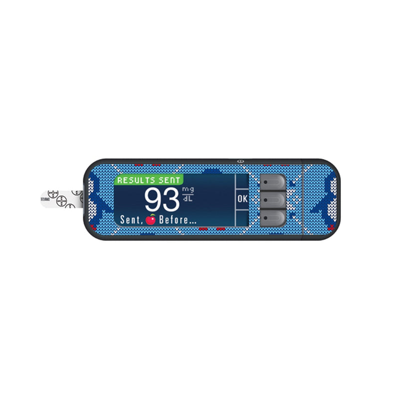 Knitted Penguins Sticker for Bayer Contour Next Glucometer Knitted Penguins Sticker for Bayer Contour Next Glucometer