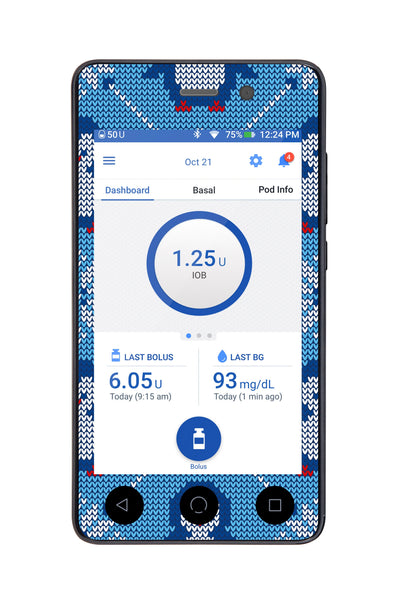 Knitted Penguins Sticker for Omnipod DASH® PDM – Pump Peelz Knitted Penguins Sticker for Omnipod DASH® PDM – Pump Peelz