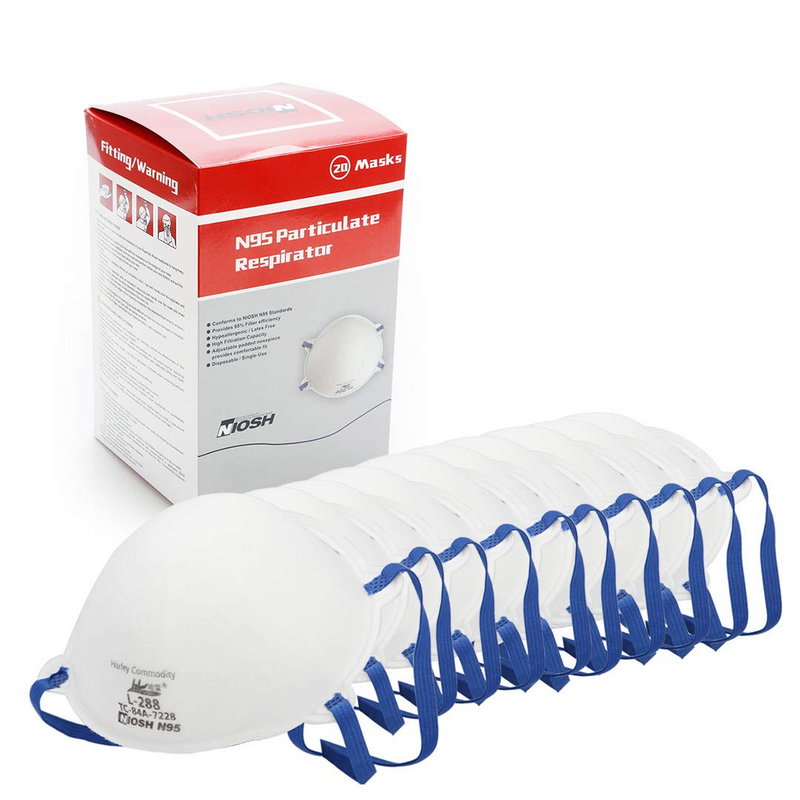 L288-N95 NIOSH CERTIFIED Respirator Face Mask 20pcs per Box L288-N95 NIOSH CERTIFIED Respirator Face Mask 20pcs per Box